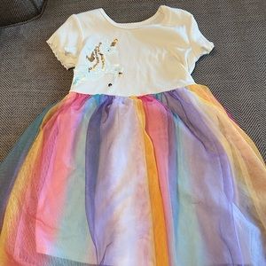 Girl unicorn tule dress